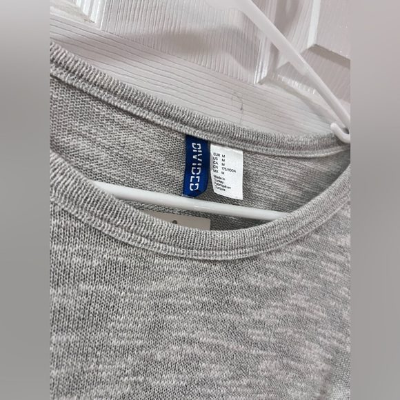 H&M Heather Grey Long sleeve tee M - Picture 2 of 4